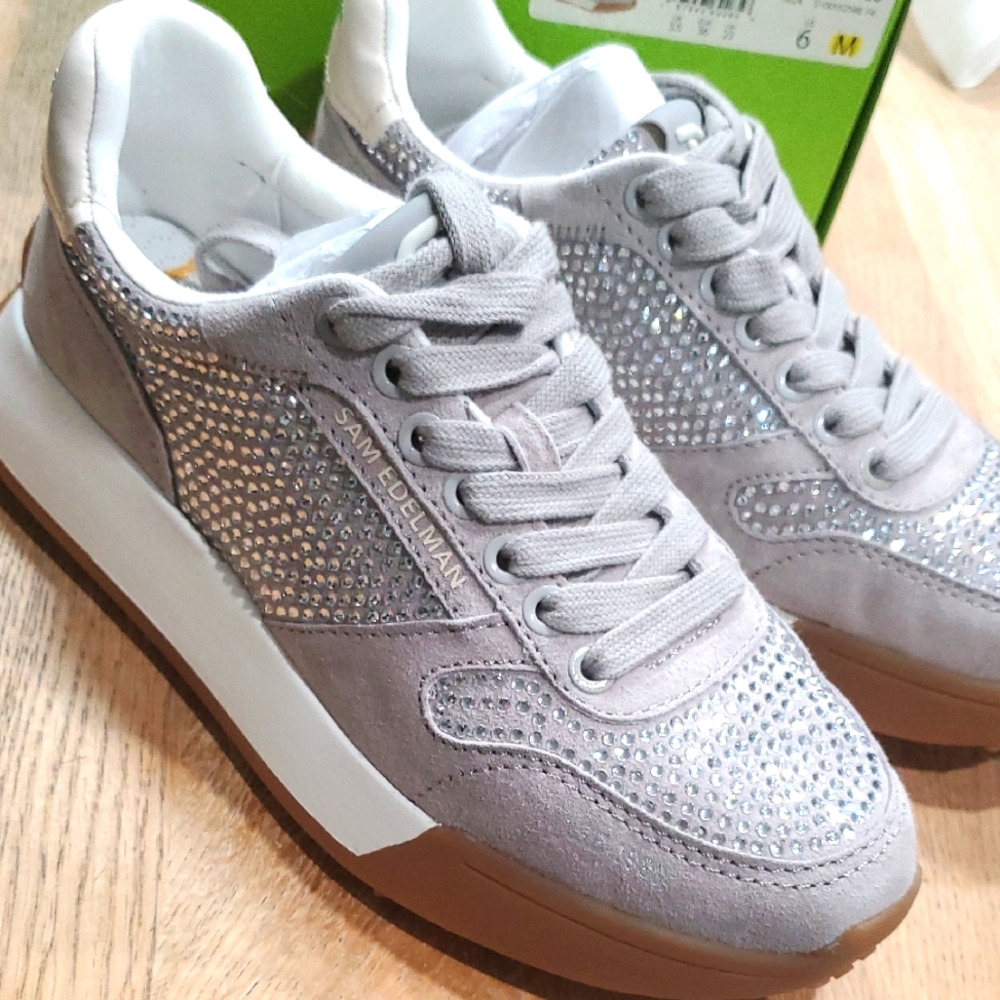 Sam Edelman Gray Women's Sneakers with dust bag